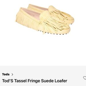 💕💕TOD’s Tassel Fringe Suede Size 7 Loafers💕💕